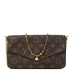 Monogram Pochette Felicie Chain Wallet Fuchsia