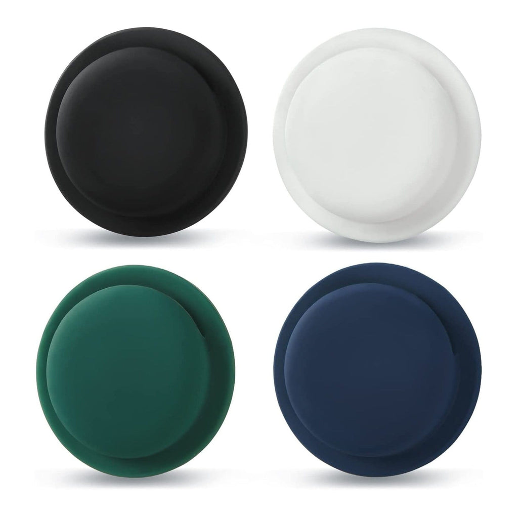 SAHARA - StickOn Silicone Case for Apple AirTag (4-Pack) - Black/White/Blue/Green