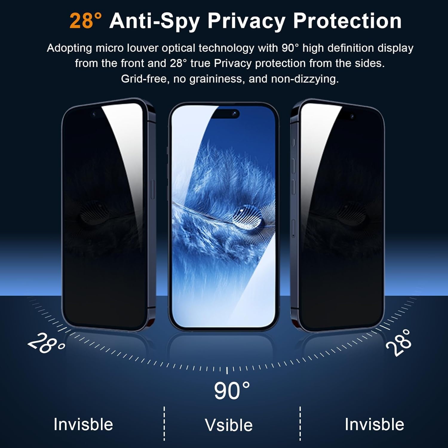 Entronix Anti-Spy Privacy Screen Protector Compatible with iPhone 17 Air - 2-Piece Combo