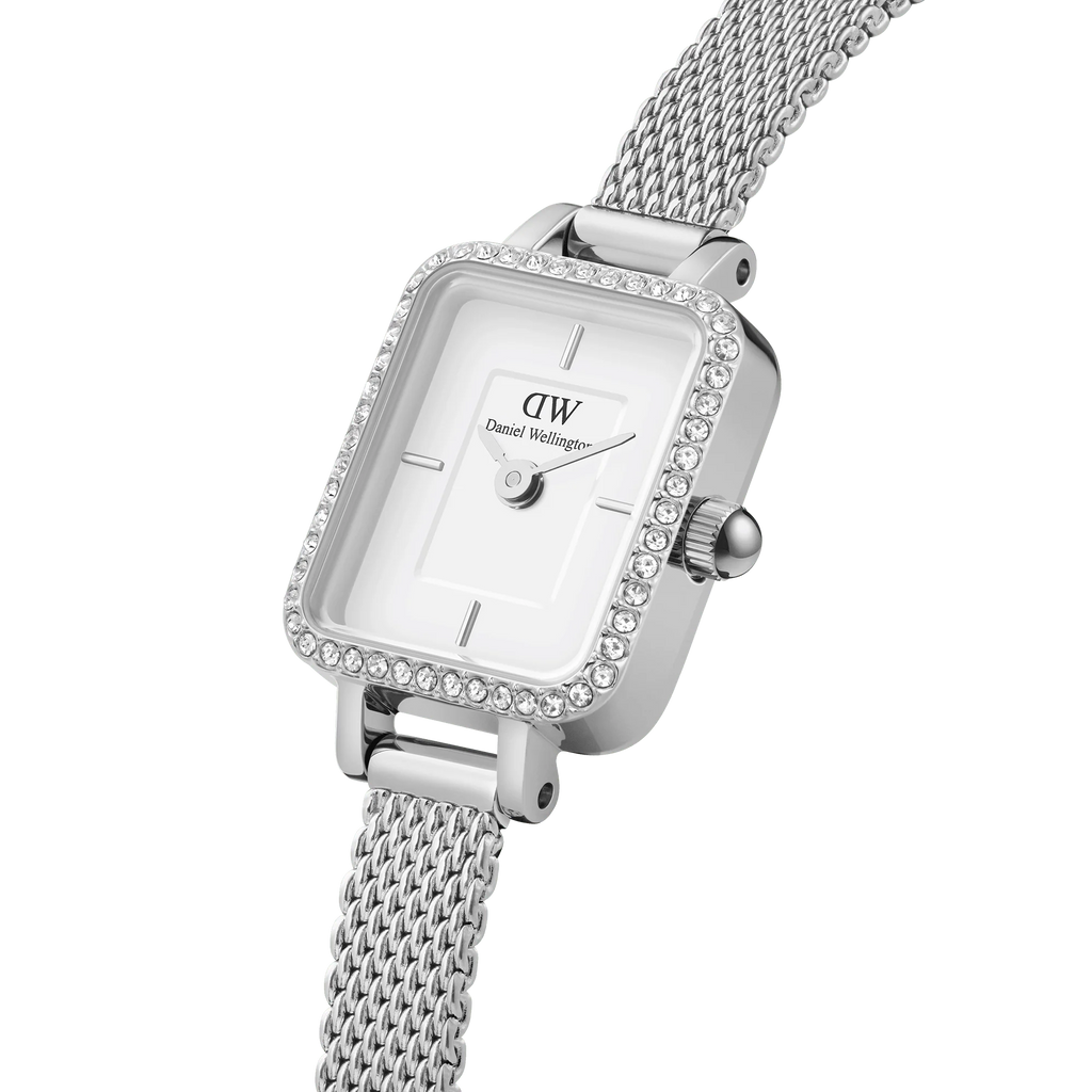 Daniel Wellington Quadro Mini Lumine Bezel Silver Watch