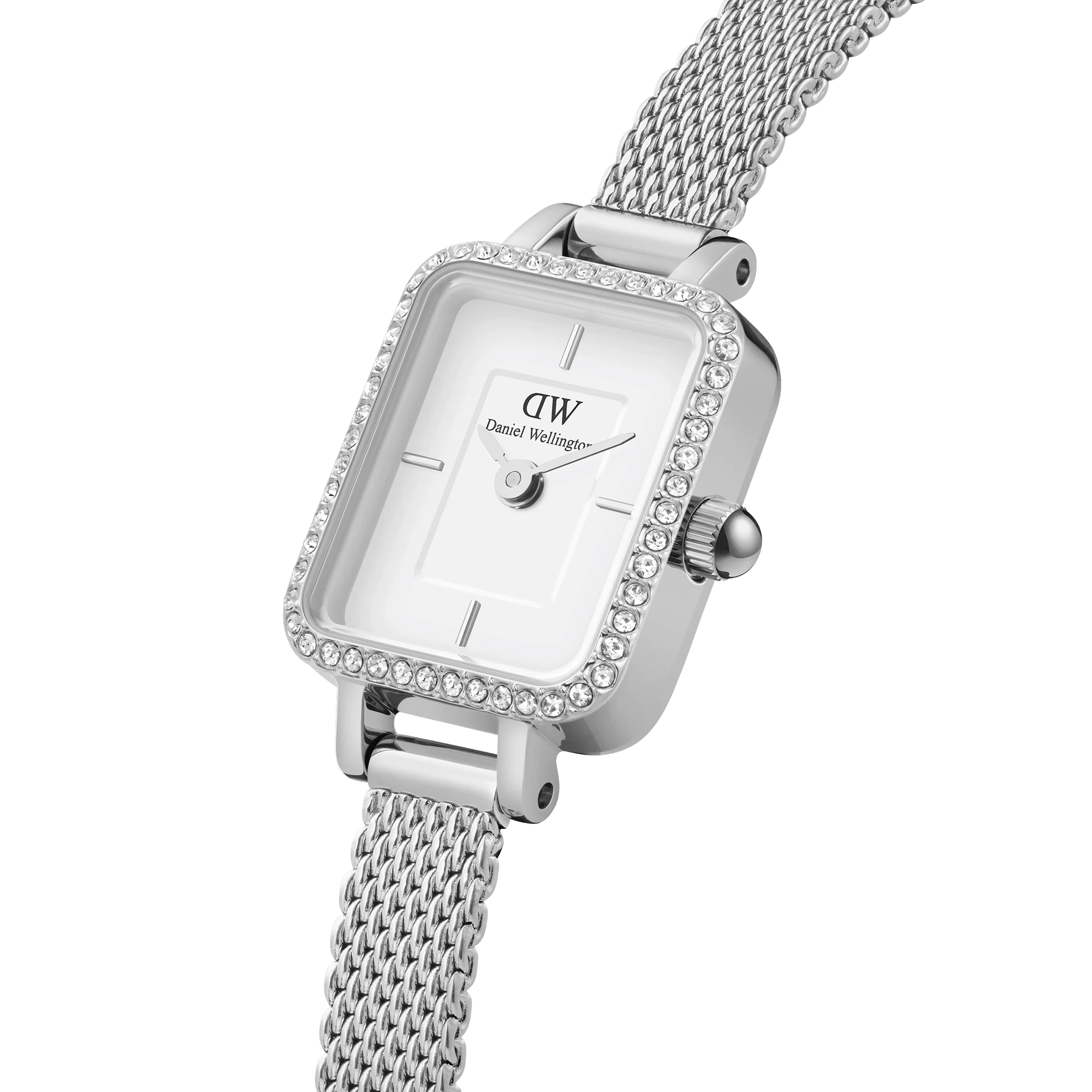 Daniel Wellington Quadro Mini Lumine Bezel Silver Watch