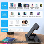 folding 4-in-1 multi-function mobile phone wireless charger for Apple 12/13/15W wireless fast charging