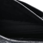 Crinkled Calfskin Matelasse Monogram Baby Niki Chain Satchel Black