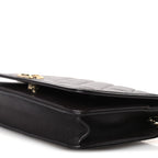 Caviar Quilted Boy Wallet On Chain WOC Dark Brown