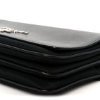 Saffiano Tessuto Nylon Chain Shoulder Bag Black