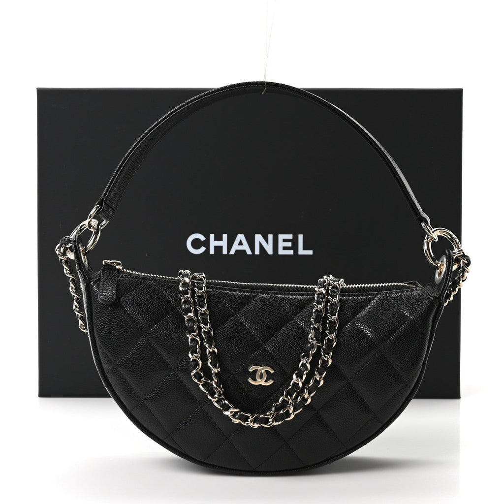 Caviar Quilted Other Shape With Chain Black
