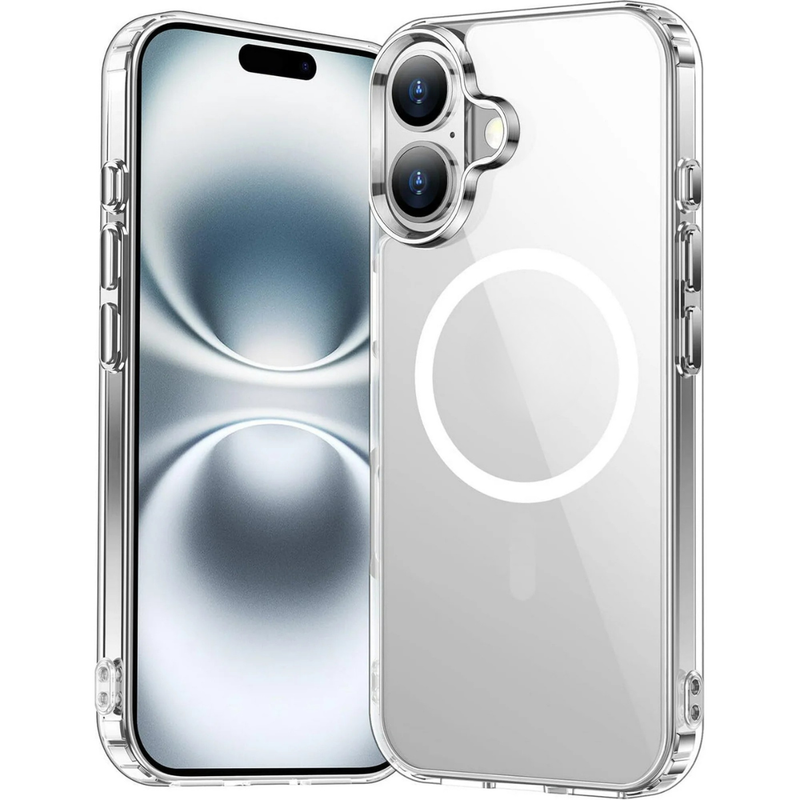 Entronix [Magnetic] Case Compatible with iPhone 17 - [Hard Back] Slim Clear