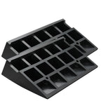 Rubber Curb Ramp 2 Pack, 4.3" Rise Height Heavy-Duty 33069 lbs/15 T Capacity Threshold Ramps, Driveway Ramps with Stable Grid Structure for Cars, Wheelchairs, Bikes, Motorcycles