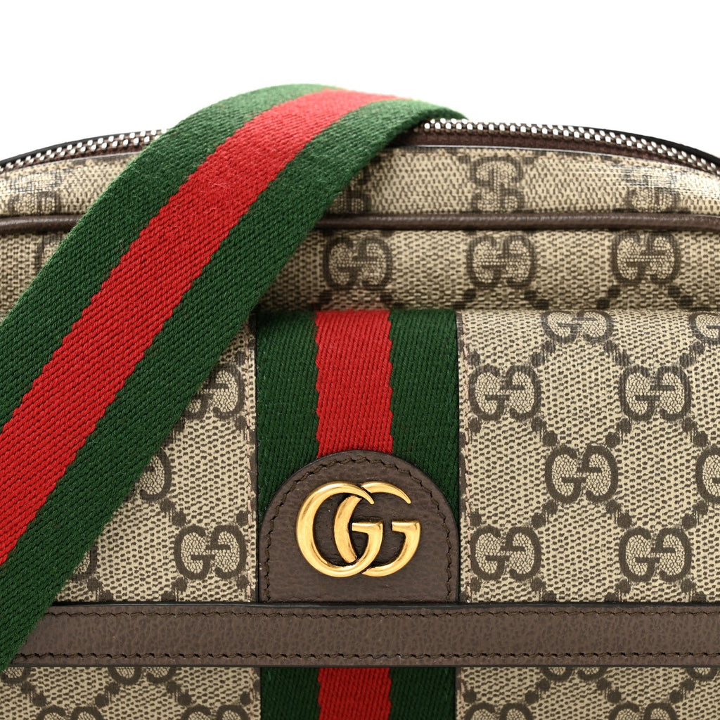GG Supreme Monogram Web Mini Ophidia Bag Beige Ebony