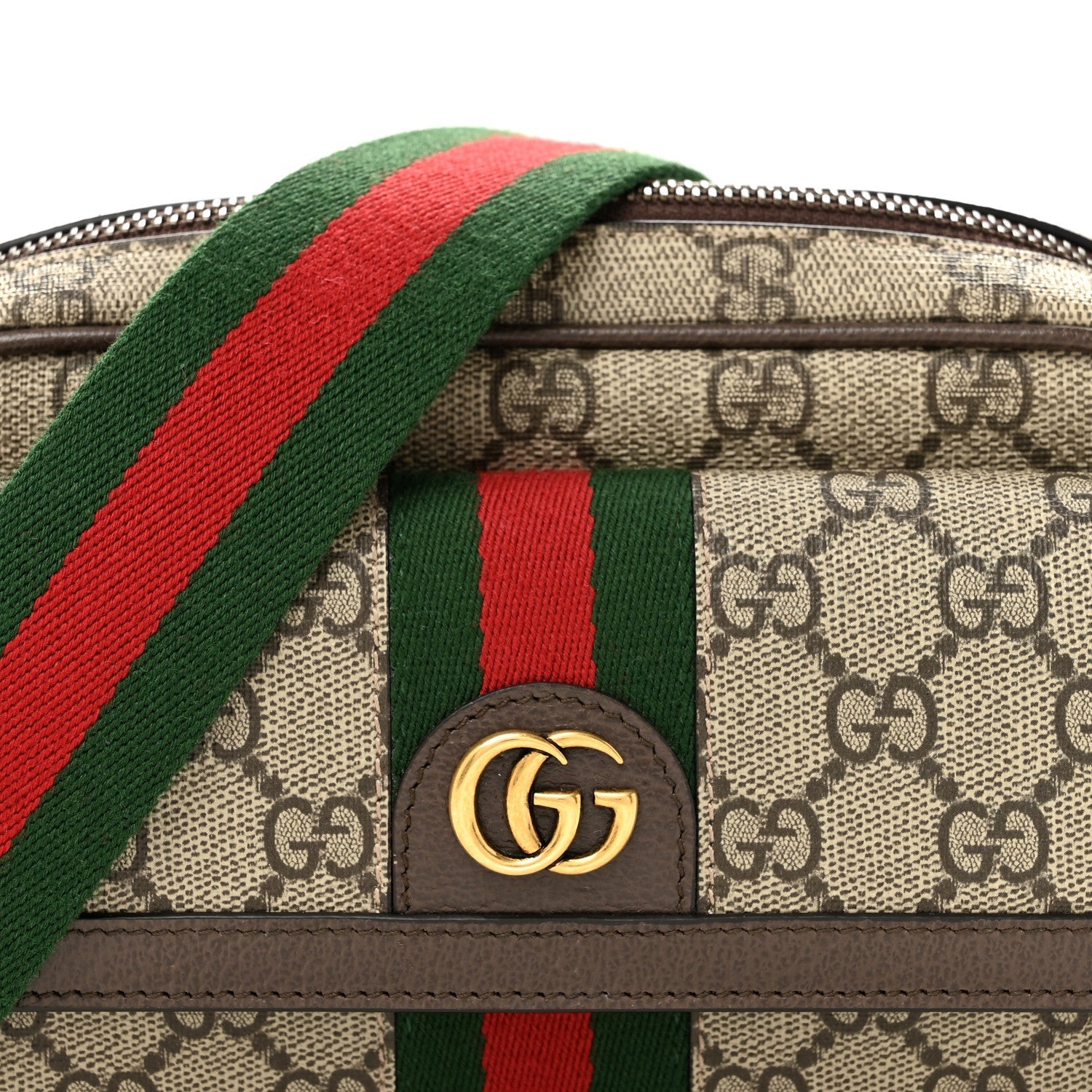 GG Supreme Monogram Web Mini Ophidia Bag Beige Ebony