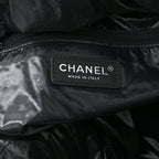 Wool Calfskin Embroidered Paris Hamburg Drawstring Backpack Black
