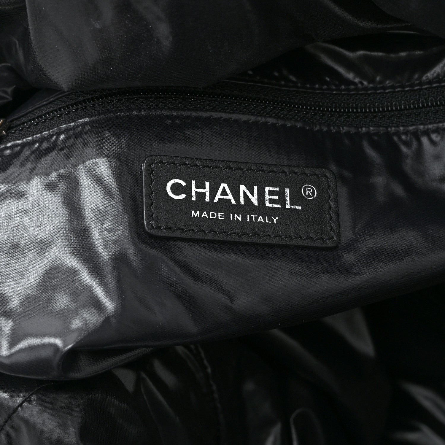 Wool Calfskin Embroidered Paris Hamburg Drawstring Backpack Black