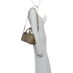 Piuma Calfskin Jumbo GG Embossed Mini Duffle Bag Good Taupe