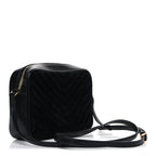 Suede Calfskin Monogram Lou Camera Bag Black
