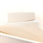Ultra Matte Grained Calfskin 30 Montaigne Flap Bag White