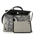 Vache Hunter Toile H Pegase Pop Herbag Zip Retourne 39 MM Bleu Indigo Ecru Black