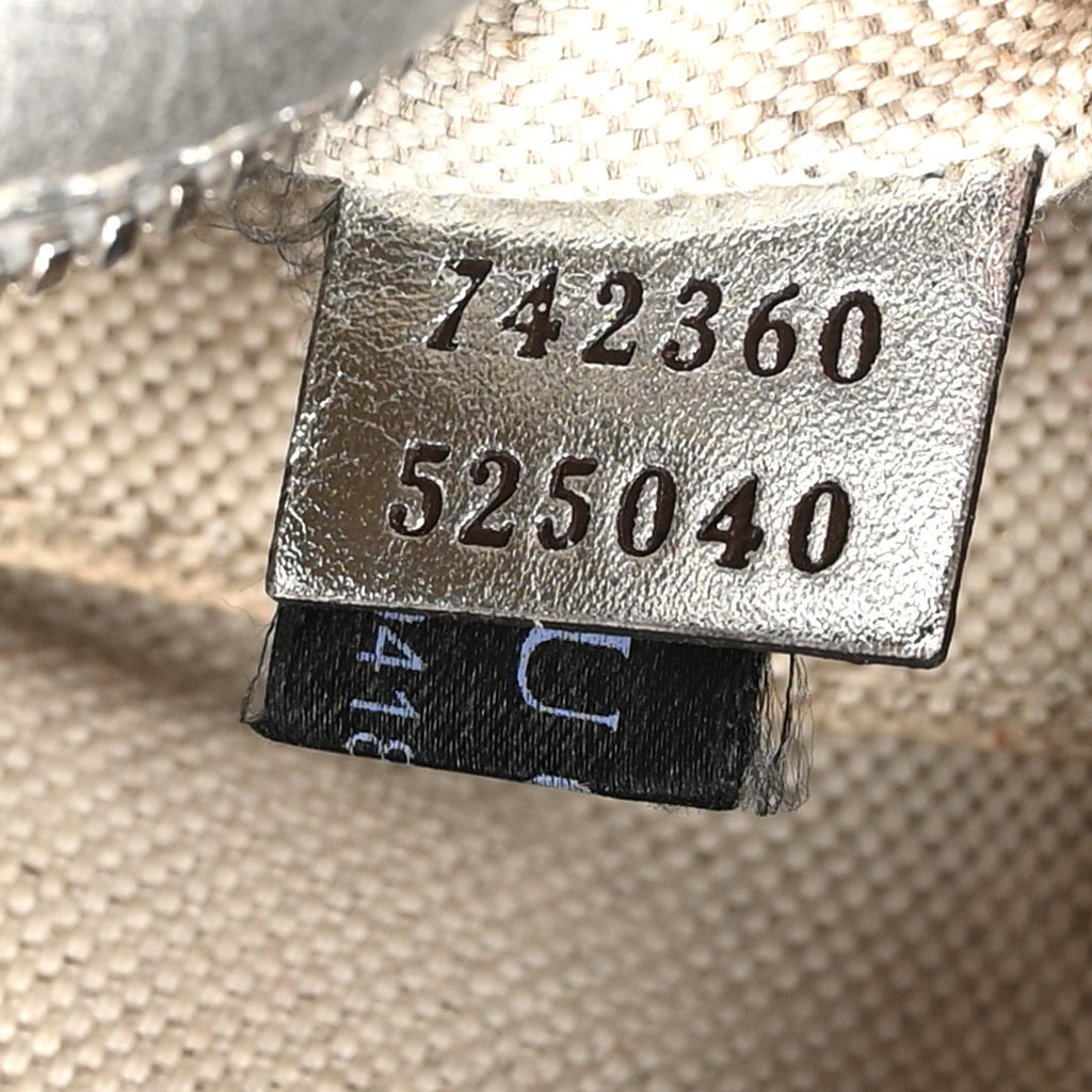 Metallic Sakai Be Green Calfskin Diagonal Stitched Small Blondie Shoulder Bag Silver