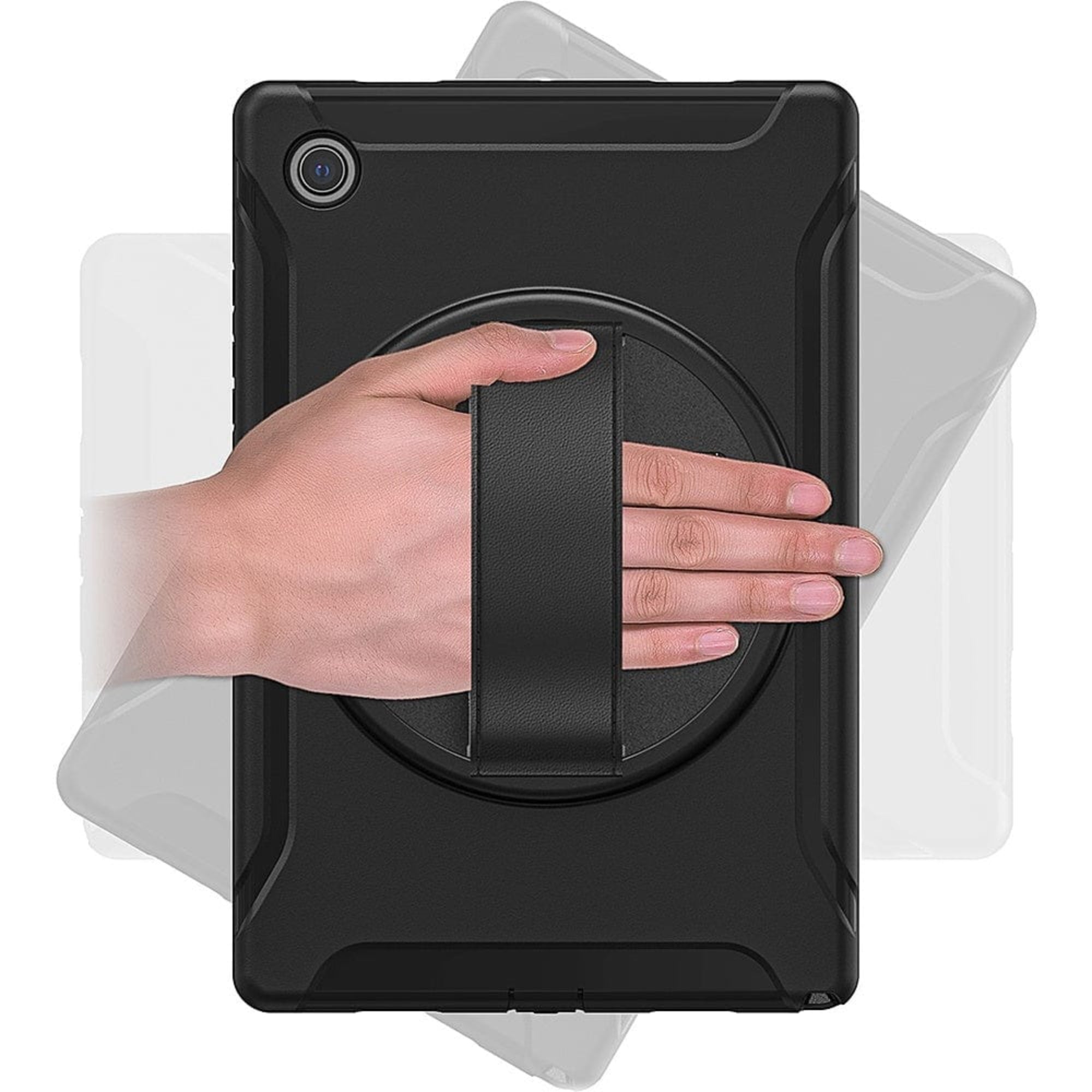 SAHARA - PROTECTION Hand Strap Series Case for Samsung Galaxy Tab A8 - Black