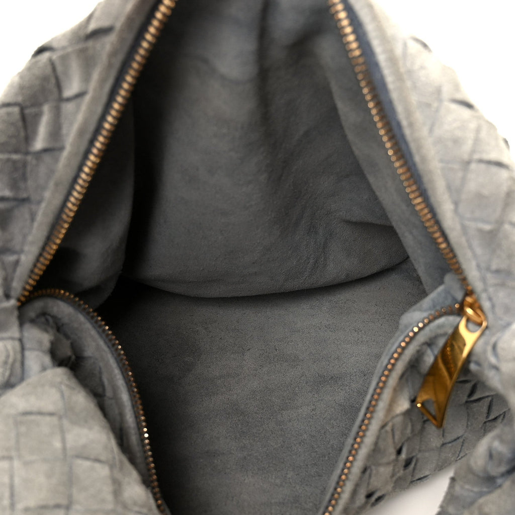 Suede Calfskin Intrecciato Teen Jodie Hobo Thunder