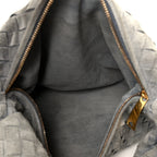 Suede Calfskin Intrecciato Teen Jodie Hobo Thunder