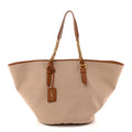 Canvas Calfskin Lauren Panier Tote Desert Dust