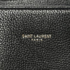 Grained Calfskin Small Supple Sac De Jour Black