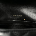 Lambskin Chevron Quilted Mini Loulou Black