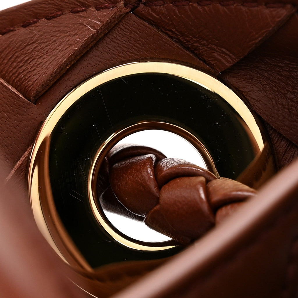 Nappa Intrecciato Small Andiamo Shoulder Bag Sapele