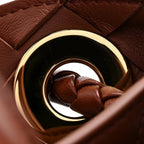 Nappa Intrecciato Small Andiamo Shoulder Bag Sapele