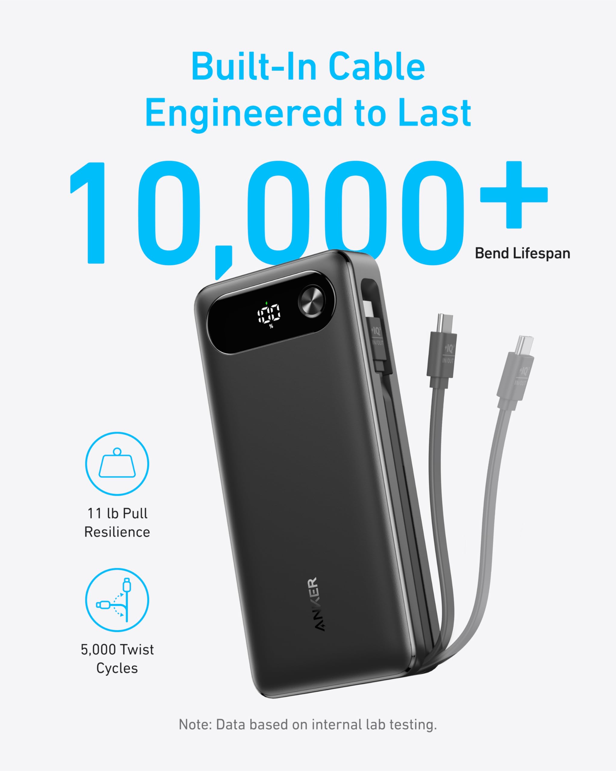 Anker Power Bank (20K, 8wer Ban7W, Built-In USB-C Cable) and Anker MagGo Pok (10K, Slim)