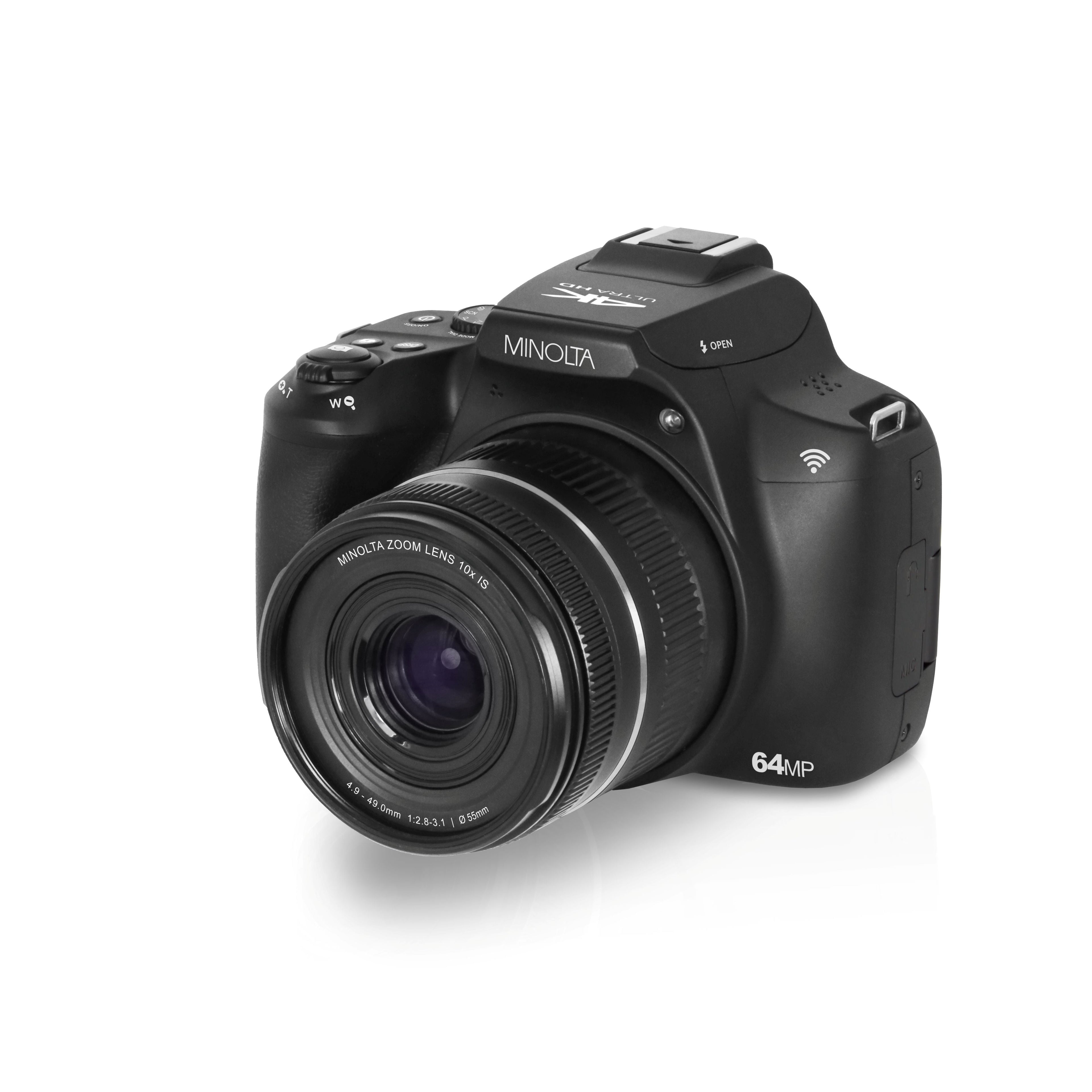 MINOLTA MNB10Z 64 MP / 4K Ultra HD Bridge Camera w/10x Optical Zoom