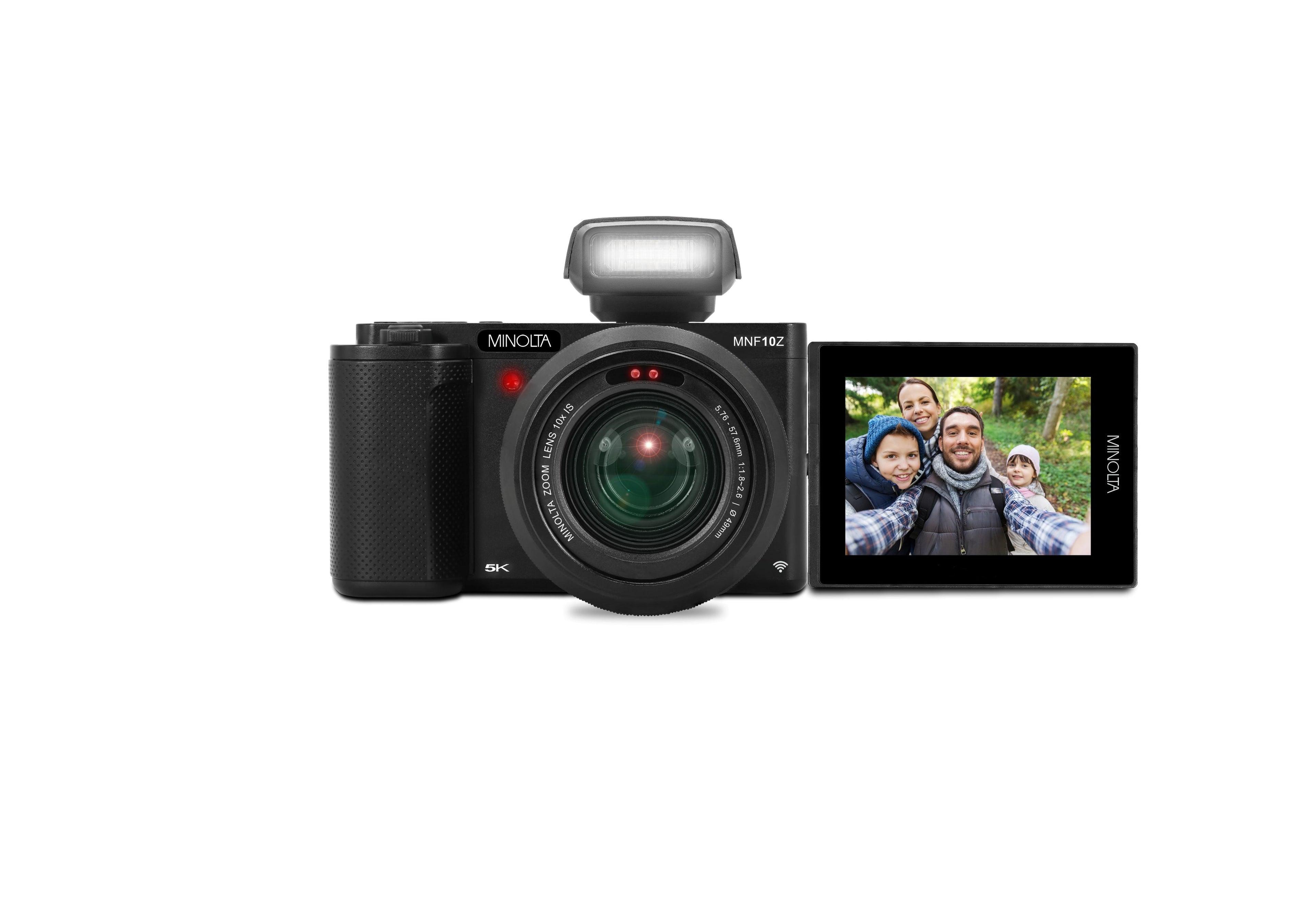 MINOLTA MNF10Z 72 MP / 5K Ultra HD Camera w/10x Optical Zoom Kit