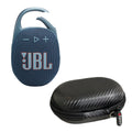 JBL Clip 5 Ultra Portable Bluetooth Speaker with gSport Carbon Fiber Case (Blue)
