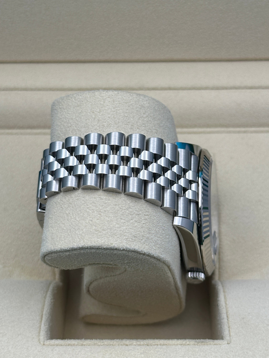 Rolex Steel and White Gold Rolesor Datejust 41  - Blue Motif Index Dial - Jubilee Bracelet - 126334 bmj
