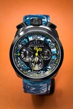 Bomberg Men's Chronograph Watch BOLT-68 Blue Camo Limited Edition