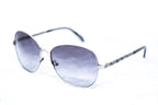 Buddhist Punk Sunglasses Rectangular Antique Silver and Grey