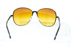 Buddhist Punk Sunglasses Rectangular Gold and Yellow