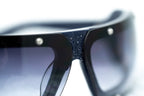 Buddhist Punk Sunglasses Rectangular Navy and Grey