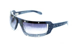 Buddhist Punk Sunglasses Rectangular Navy and Grey