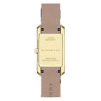 Burberry Ladies The Pioneer Check Yellow Gold Watch