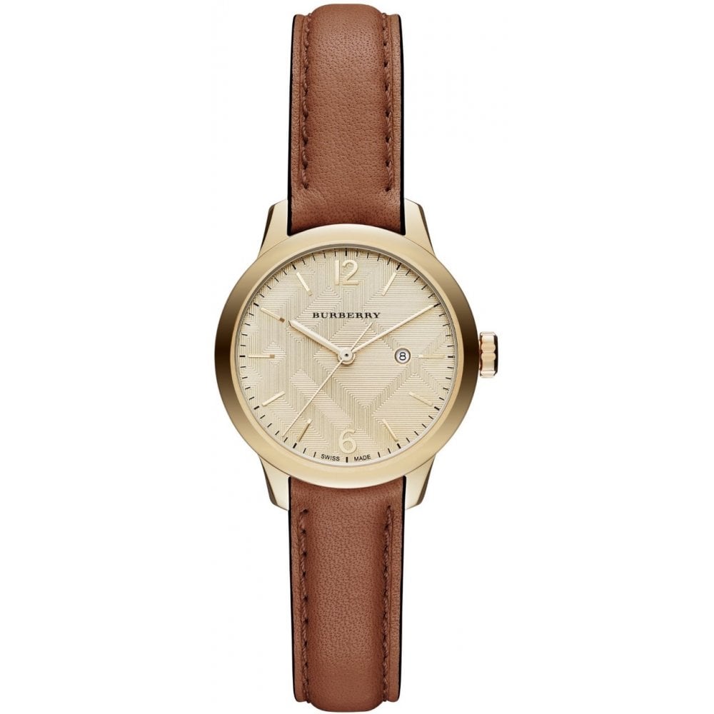 Burberry The Classic Round Ladies Gold Champagne Watch