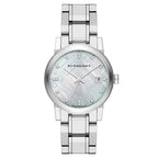 Burberry Ladies Watch 34mm Check Stamped Silver