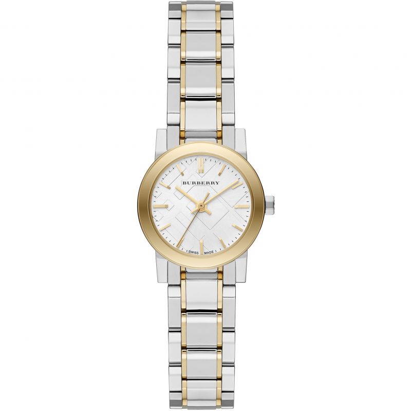 Burberry Ladies Watch The City 26mm Two Tone Gold