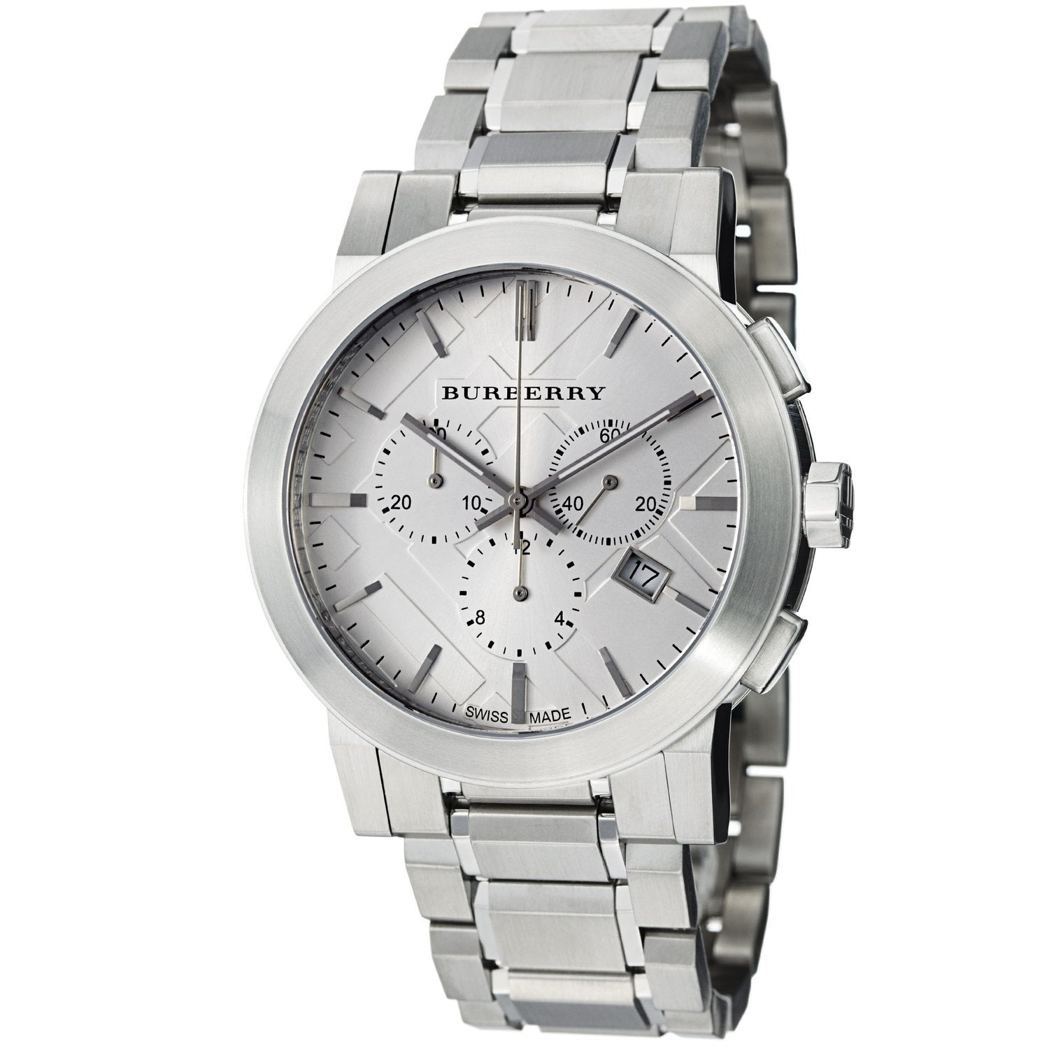 Burberry Men's Watch Chronograph The City 42mm Silver