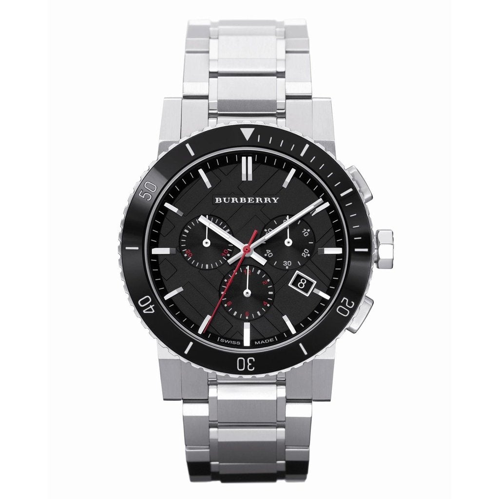 Burberry Men's Watch 42mm Chronograph The City Silver
