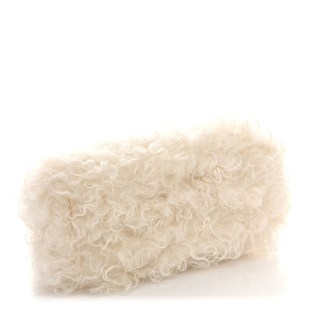 Baby Mongolian Nappa Small Fendi First White Fondente