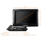 14.1 Inch Portable DVD Player with Swivel TFT-LCD Screen and USB,SD,AV Inputs