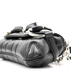 Nappa Vertical Matelasse Small Maxi Horsebit Chain Shoulder Bag Black