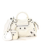 Agneau Arena Neo Cagole Handbag XS Optic White
