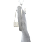 Patent Maxi Intrecciato Cassette Crossbody Bag White